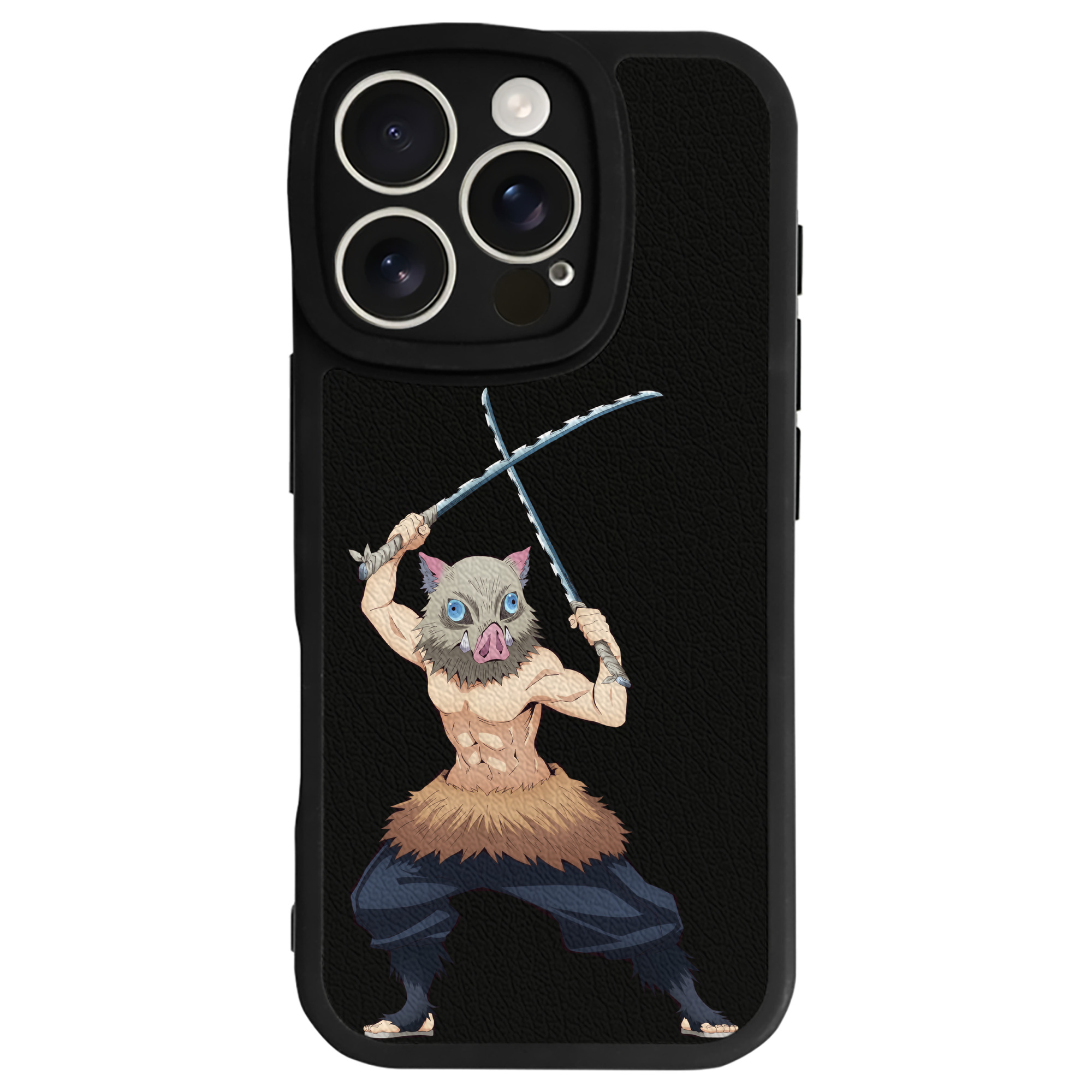 （画像用） 鬼滅の刃（きめつのやいば）嘴平 伊之助／はしびら いのすけ Hashibira Inosuke 【iPhone 16シリーズ対応】シリコンスマホケース（レザー調） 材質：シリコン